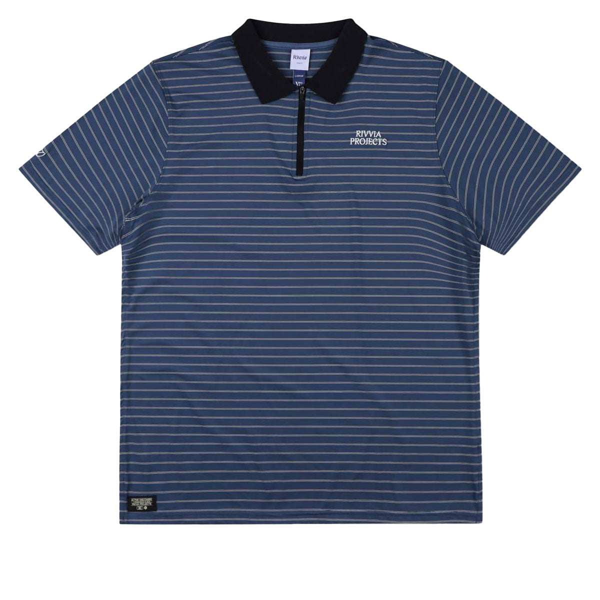 Rivvia Projects Stripe Polo Shirt - Dark Blue/Red image 1
