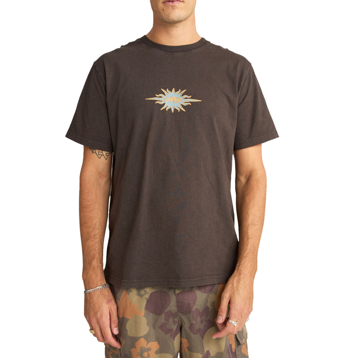 Rhythm Flame Printed Vintage T-Shirt - Black image 2