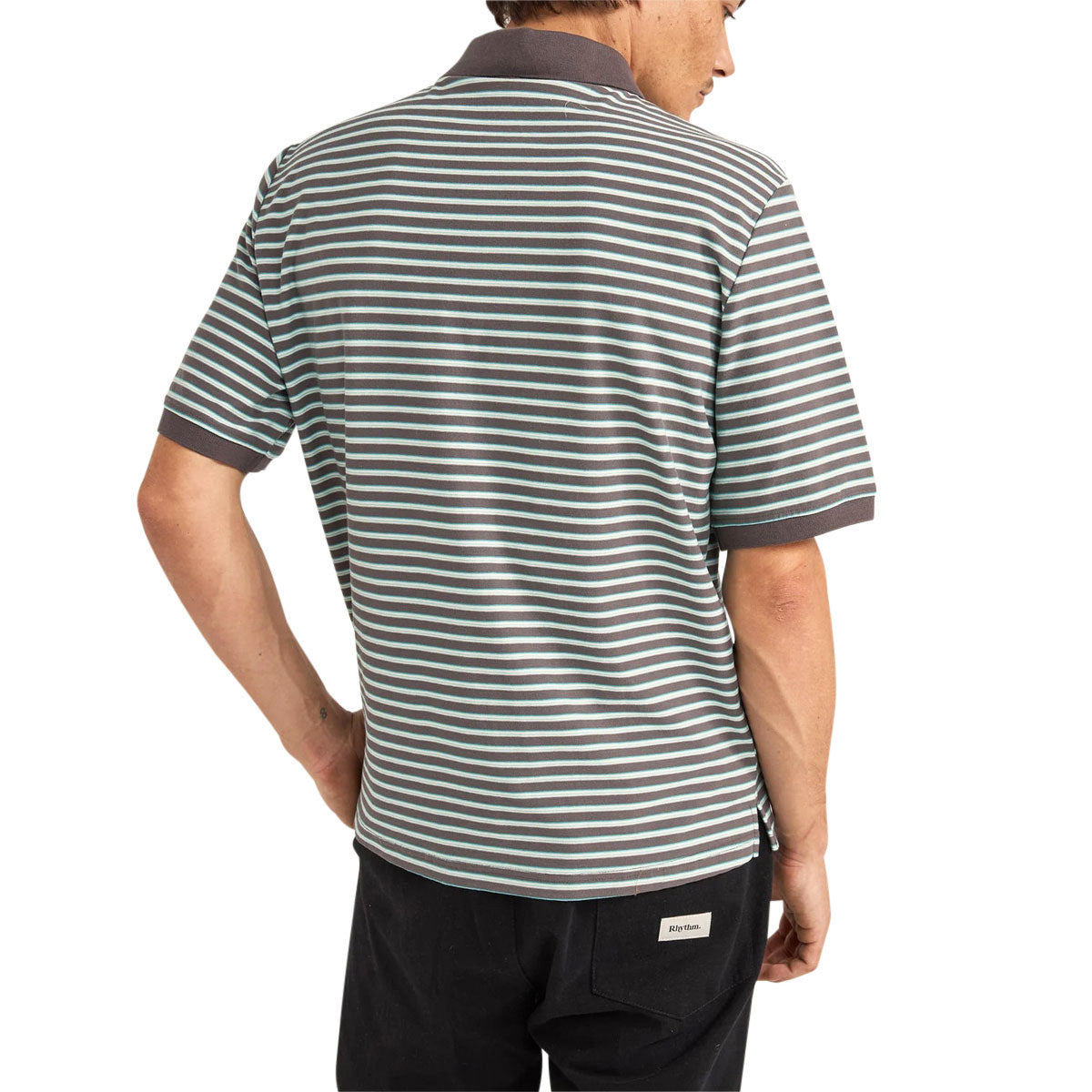 Rhythm Stripe Polo Shirt - Charcoal image 2