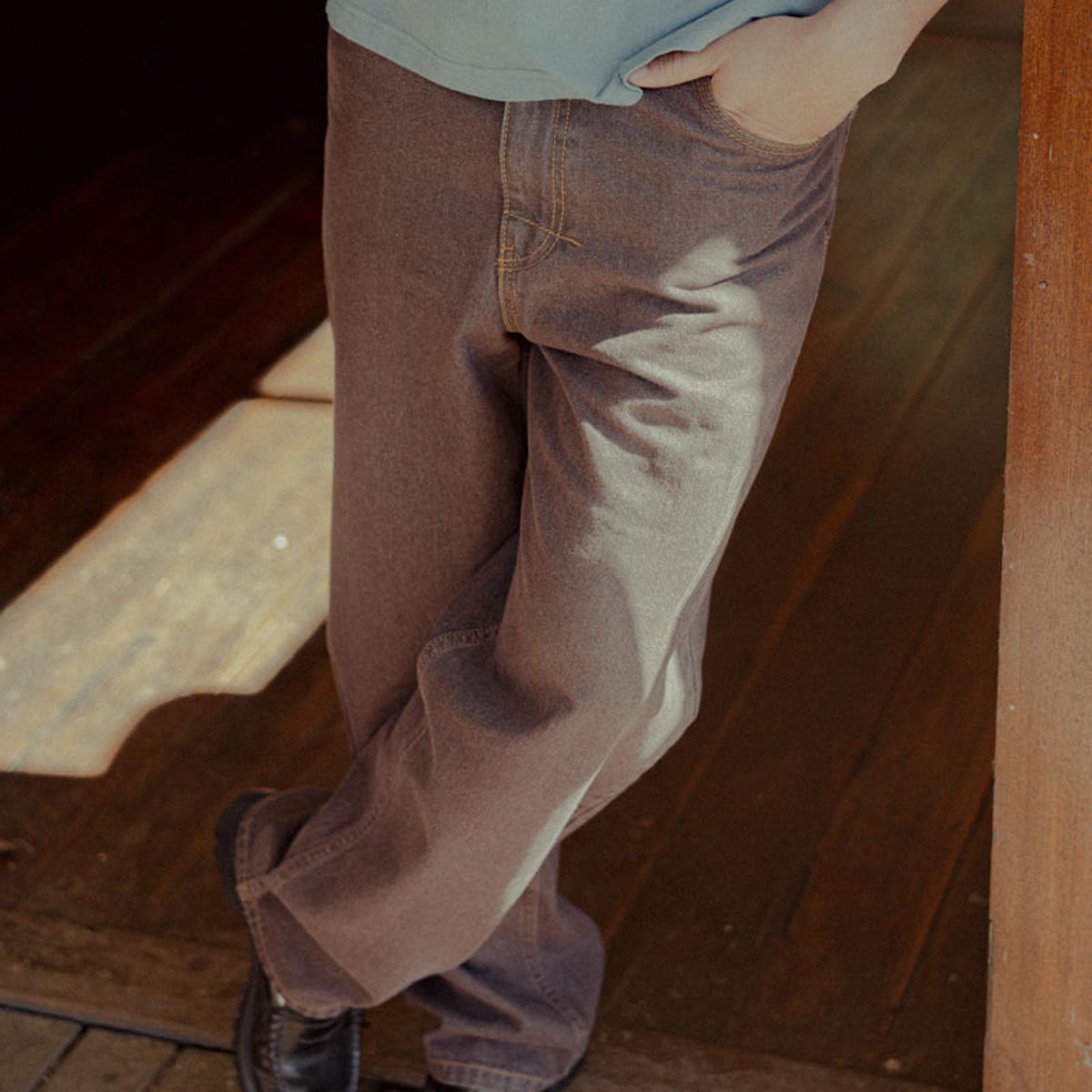 Rhythm Chile Denim Jeans - Brown image 4