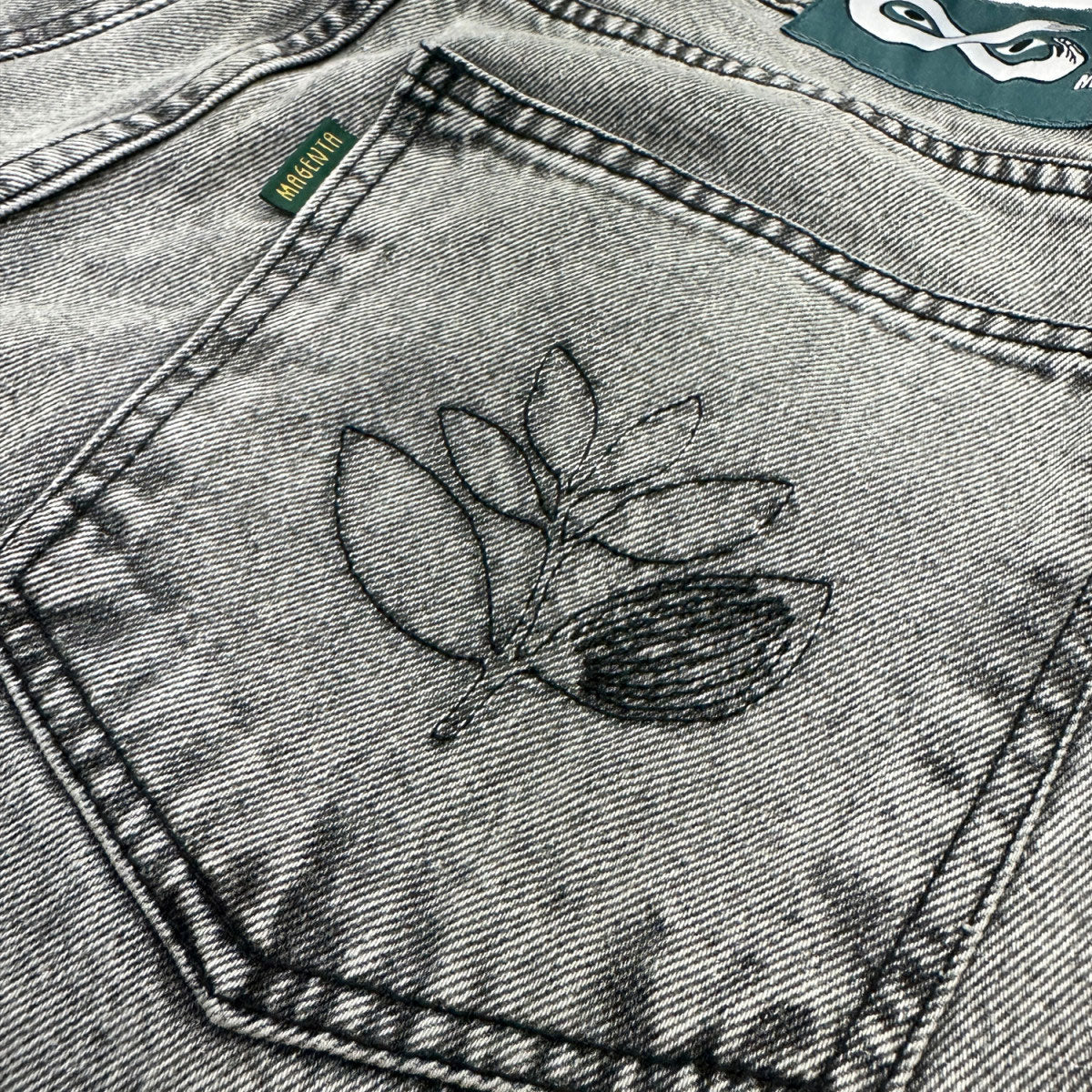 Magenta OG Denim Jeans - Acid Wash image 4