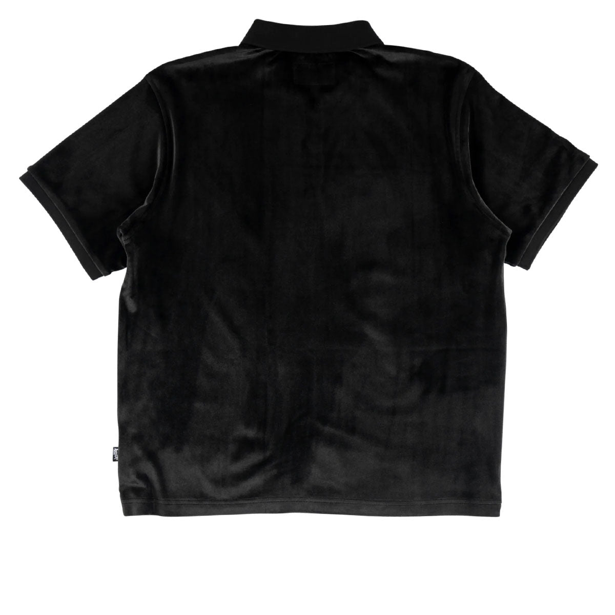 Welcome Grain Velour Zip Polo Shirt - Black image 2