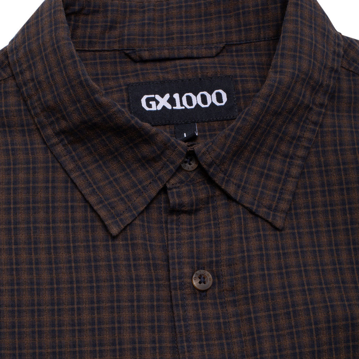 GX1000 Short Sleeve Button Down Shirt - Brown Plaid image 4