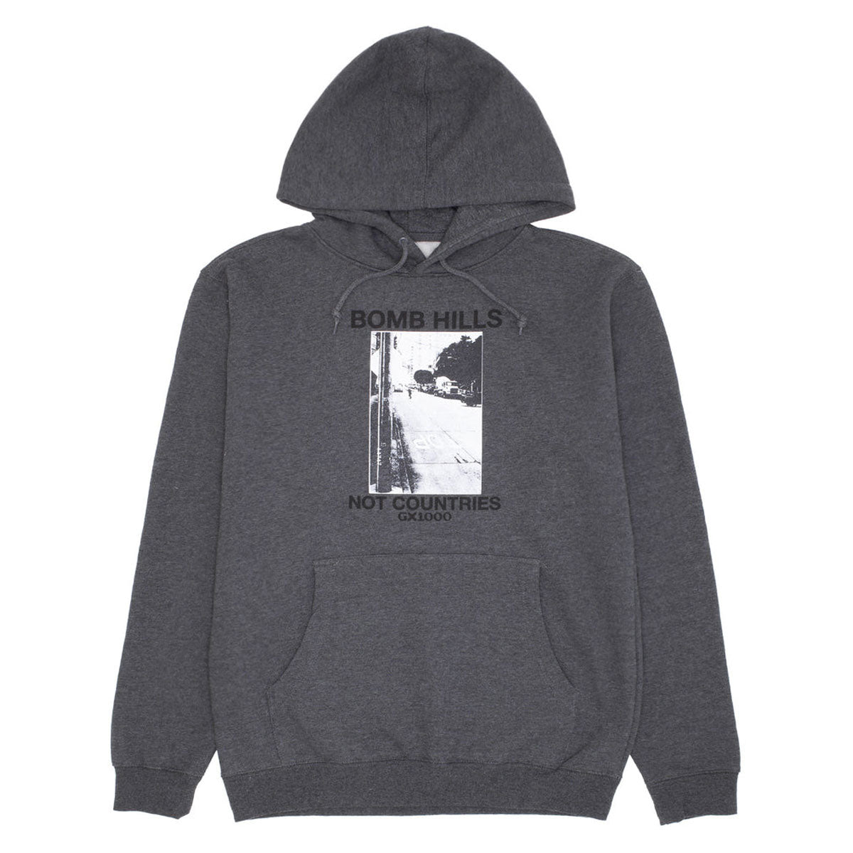 GX1000 Bomb Hills Hoodie - Charcoal/Black Font image 1