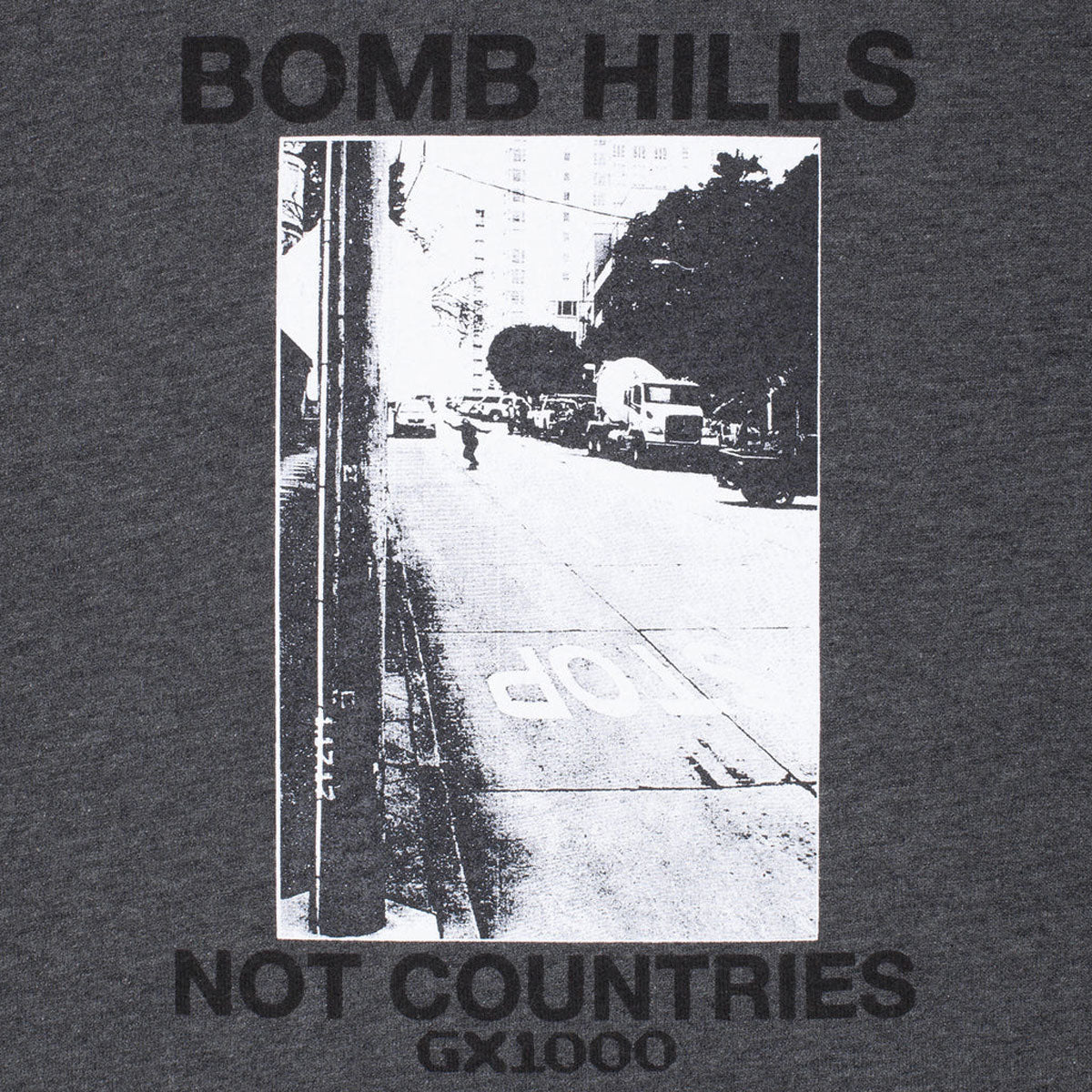 GX1000 Bomb Hills Hoodie - Charcoal/Black Font image 2