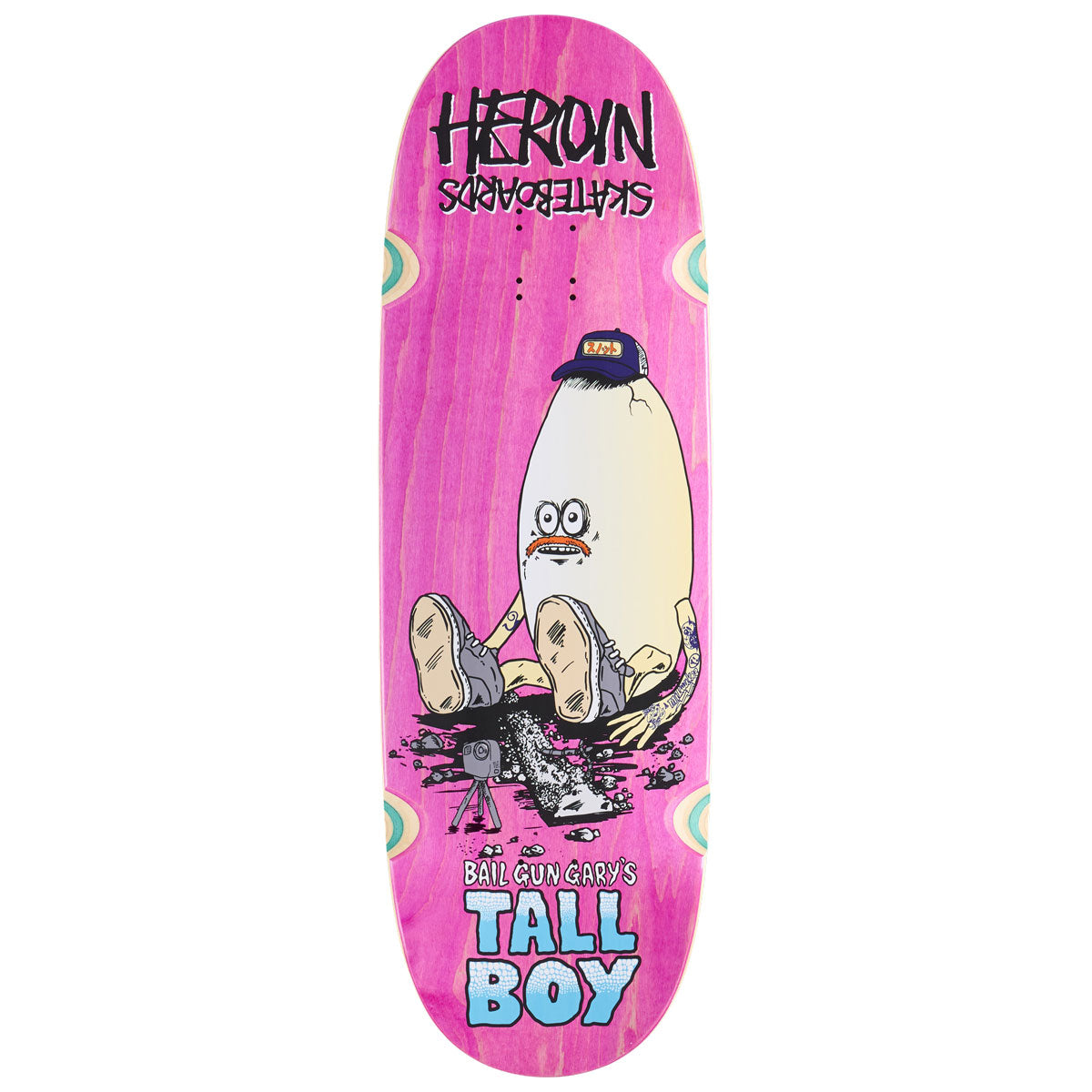 Heroin Bail Gun Gary's Tall Boy Skateboard Deck - 10.25
