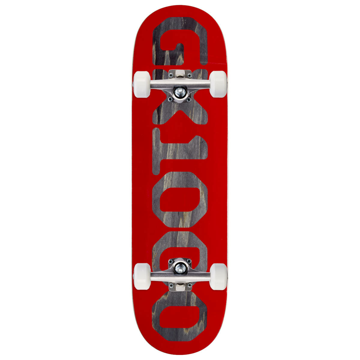 GX1000 OG Logo Skateboard Complete - Red/Black Veneer - 8.75