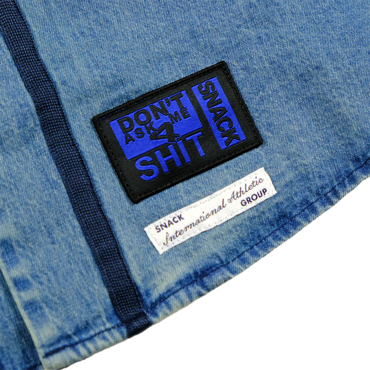Snack Don’t Ask Baseball Jersey - Denim image 5