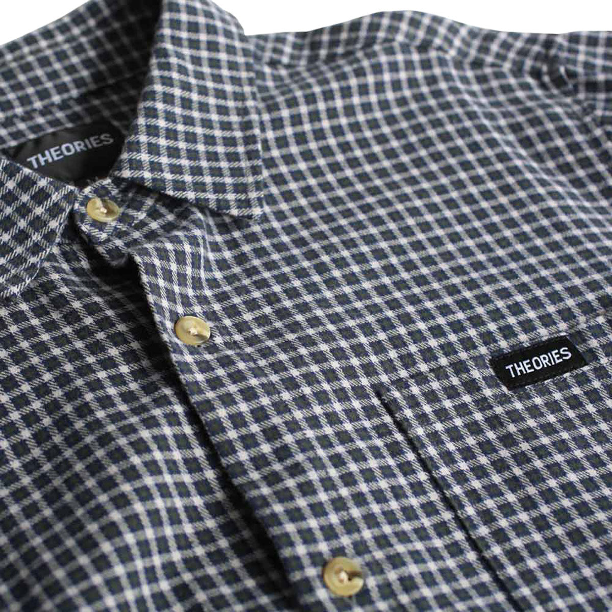 Theories Avignon Flannel Shirt - Sea image 2