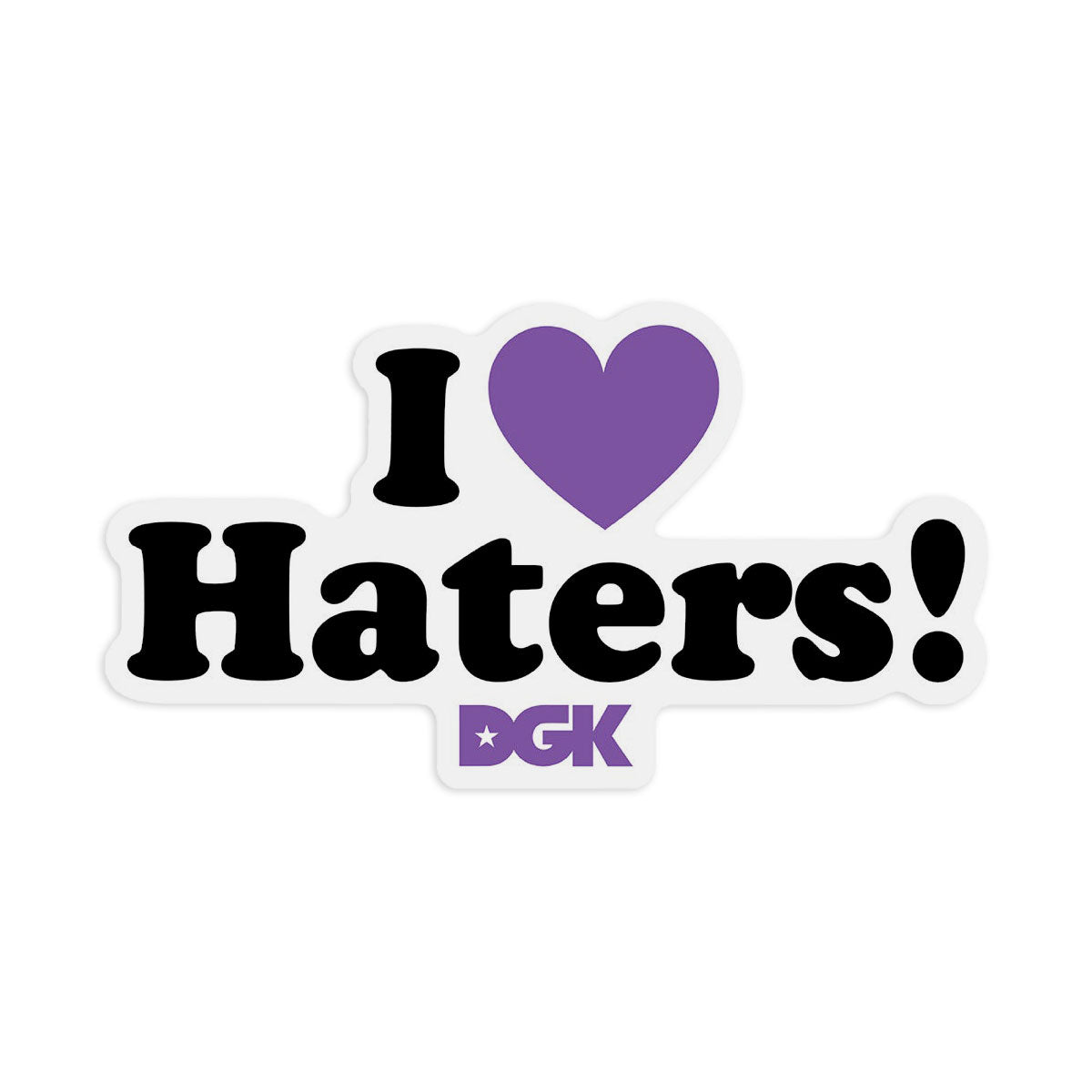 DGK Haters Sticker - Black/Purple image 1