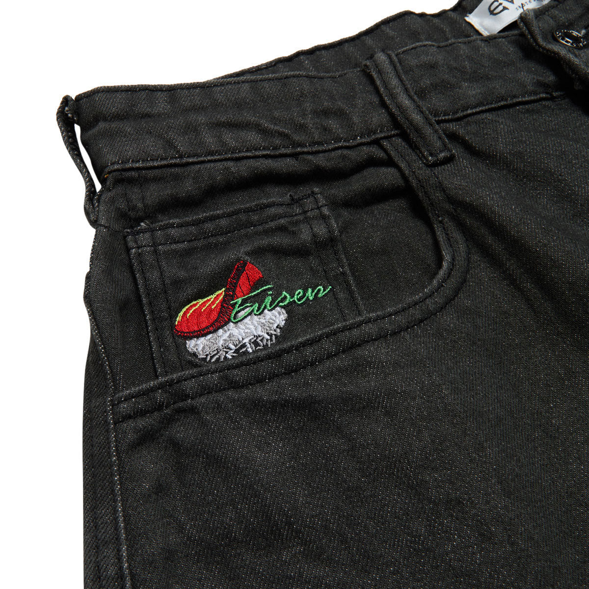 Evisen Sushi Denim Shorts - Black image 3