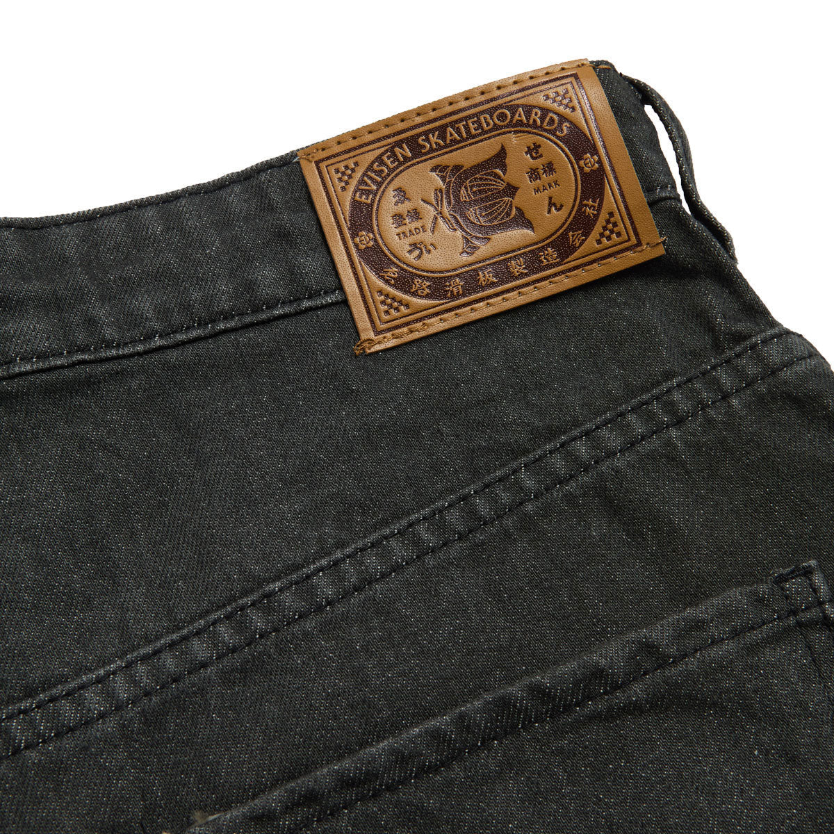Evisen Sushi Denim Shorts - Black image 5