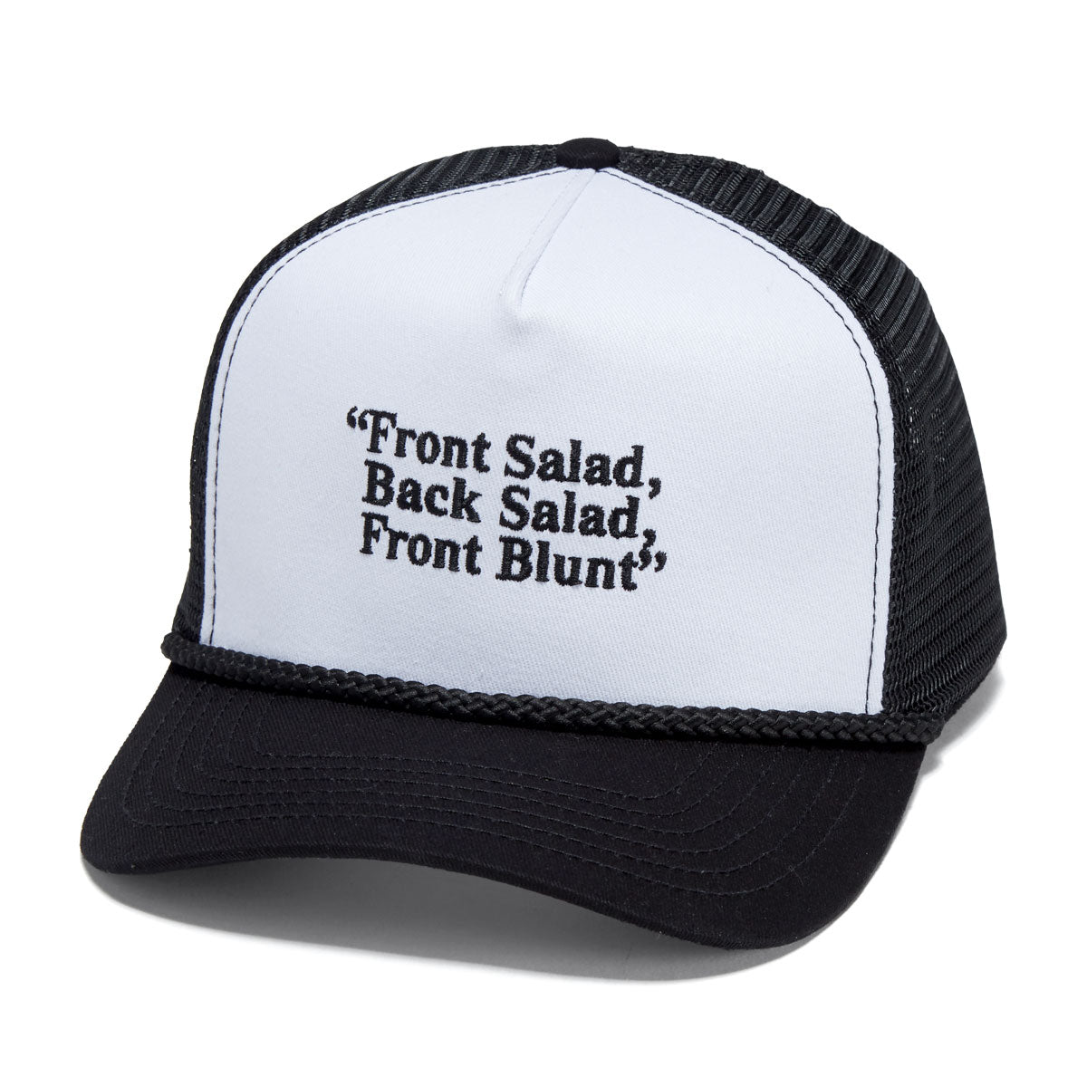 Jenkem Front Blunt Trucker Hat - White/Black image 1