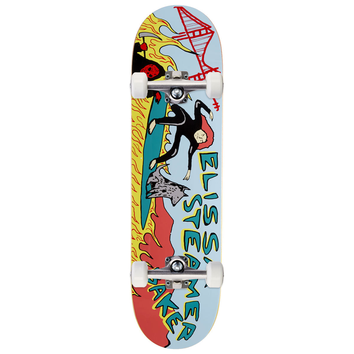 Baker Elissa Steamer Rippin Ranman Skateboard Complete - 8.25