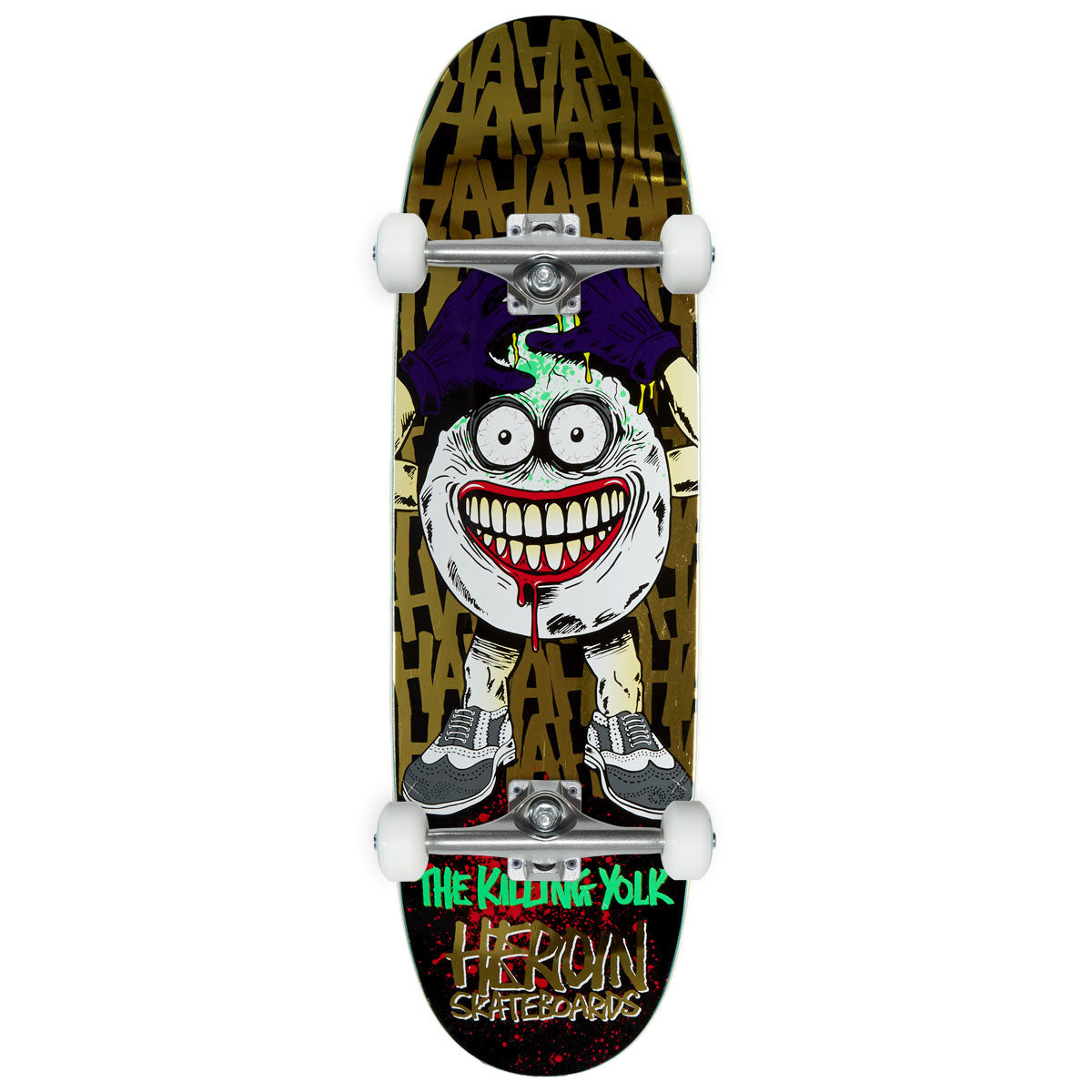 Heroin Killing Yolk Skateboard Complete - 9.25