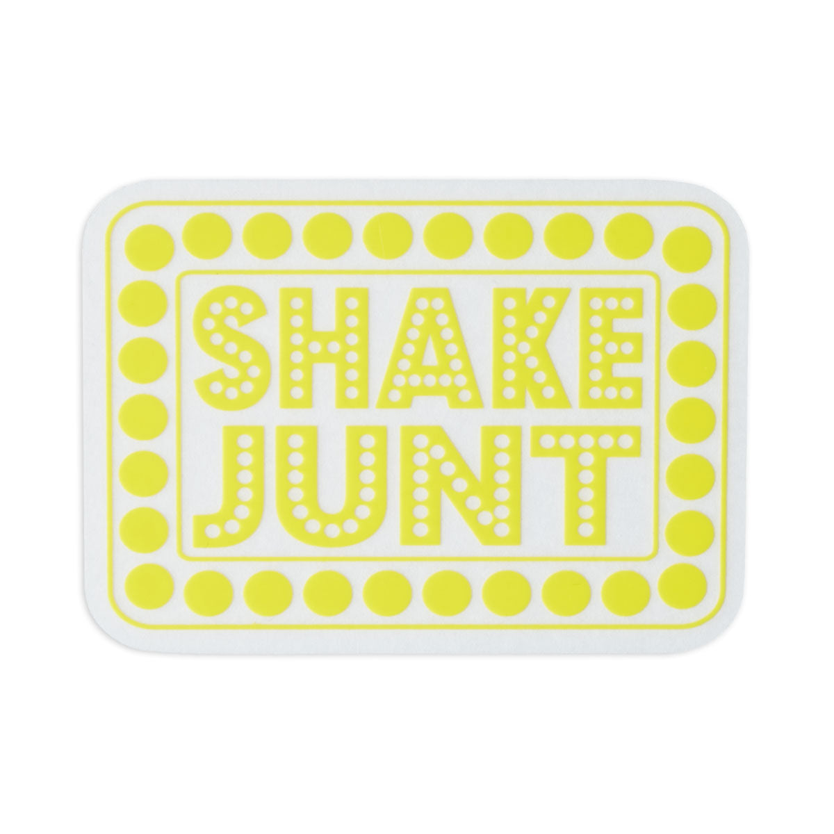 Shake Junt Box Logo Vinyl Sticker - Yellow image 1