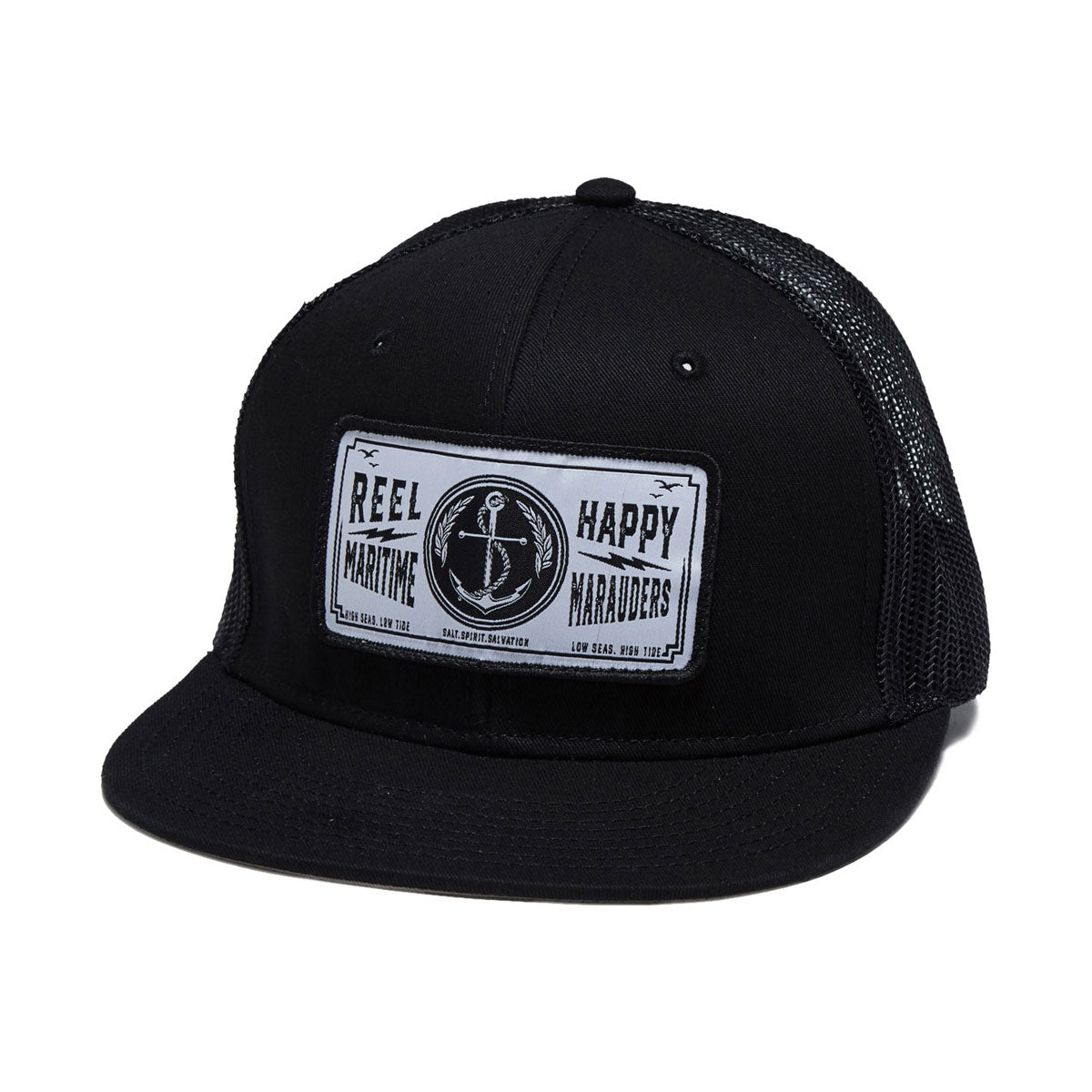 Reel Happy Anchor Trucker Hat - Black image 1