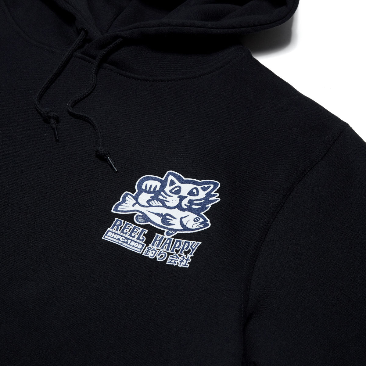Reel Happy Biggie Hoodie - Black image 2