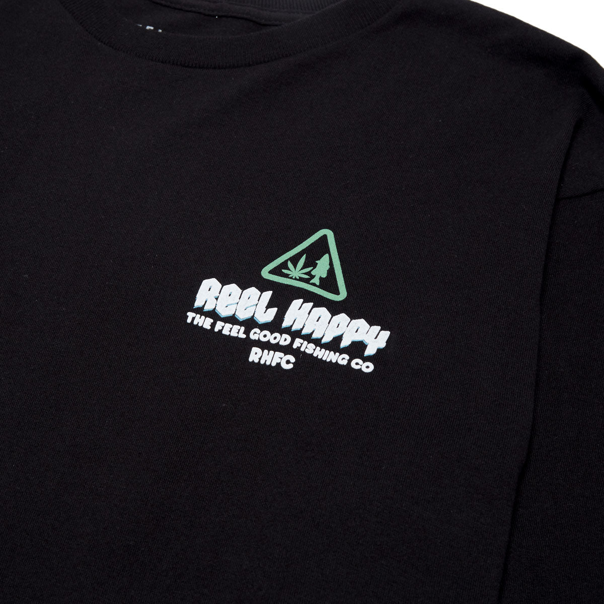 Reel Happy Smokey Vibes Long Sleeve T-Shirt - Black image 3
