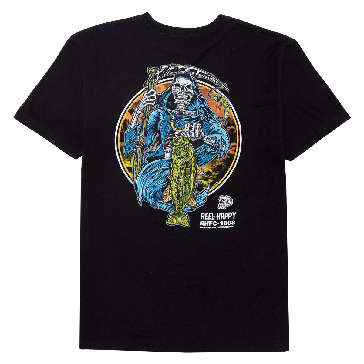 Reel Happy Reaper Revolution T-Shirt - Black image 1