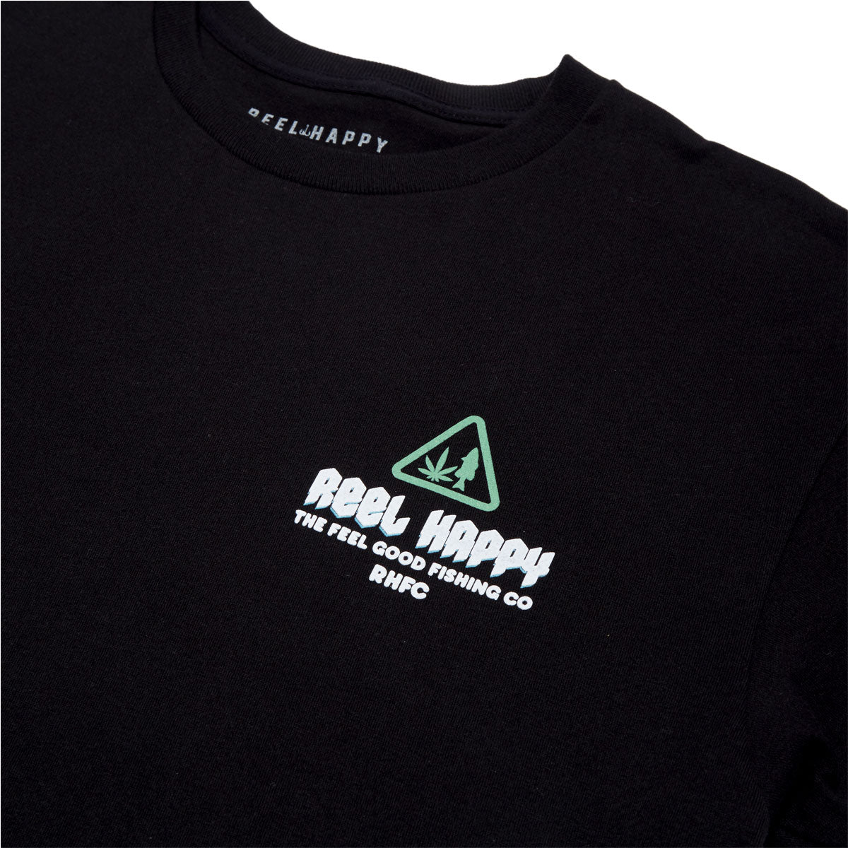 Reel Happy Smokey Vibes T-Shirt - Black image 3
