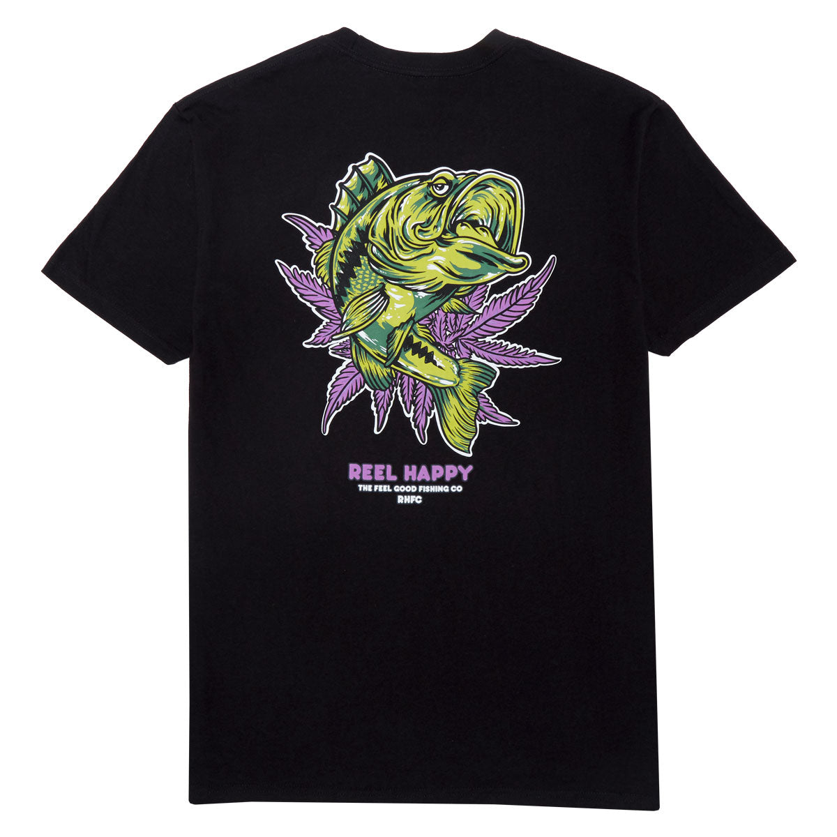 Reel Happy Good Times T-Shirt - Black image 1
