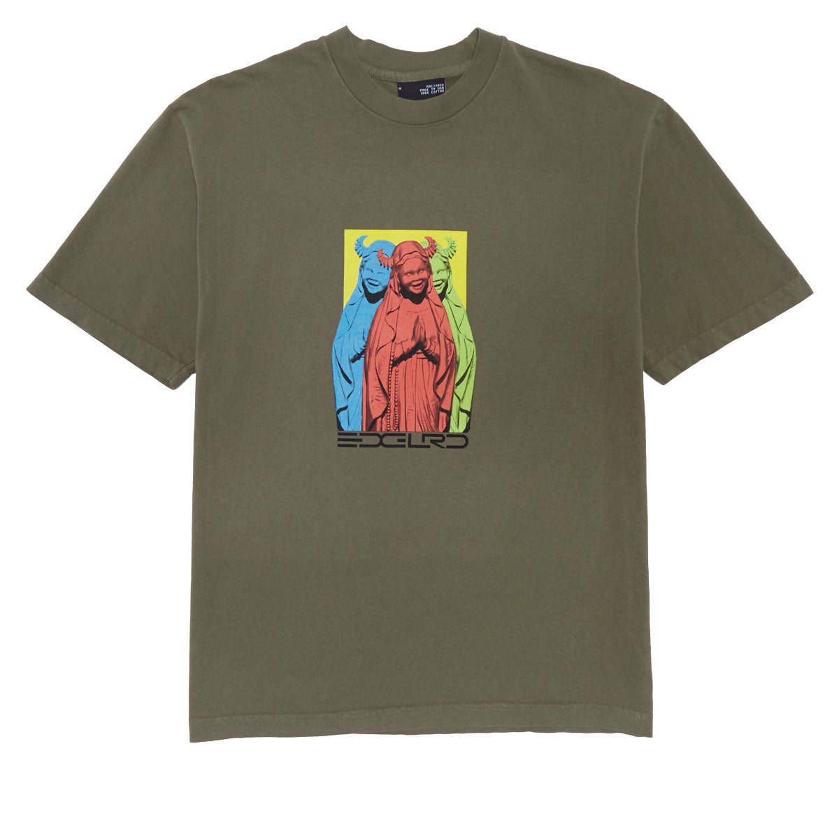 EDGLRD Virgin Mary T-Shirt - Army image 1