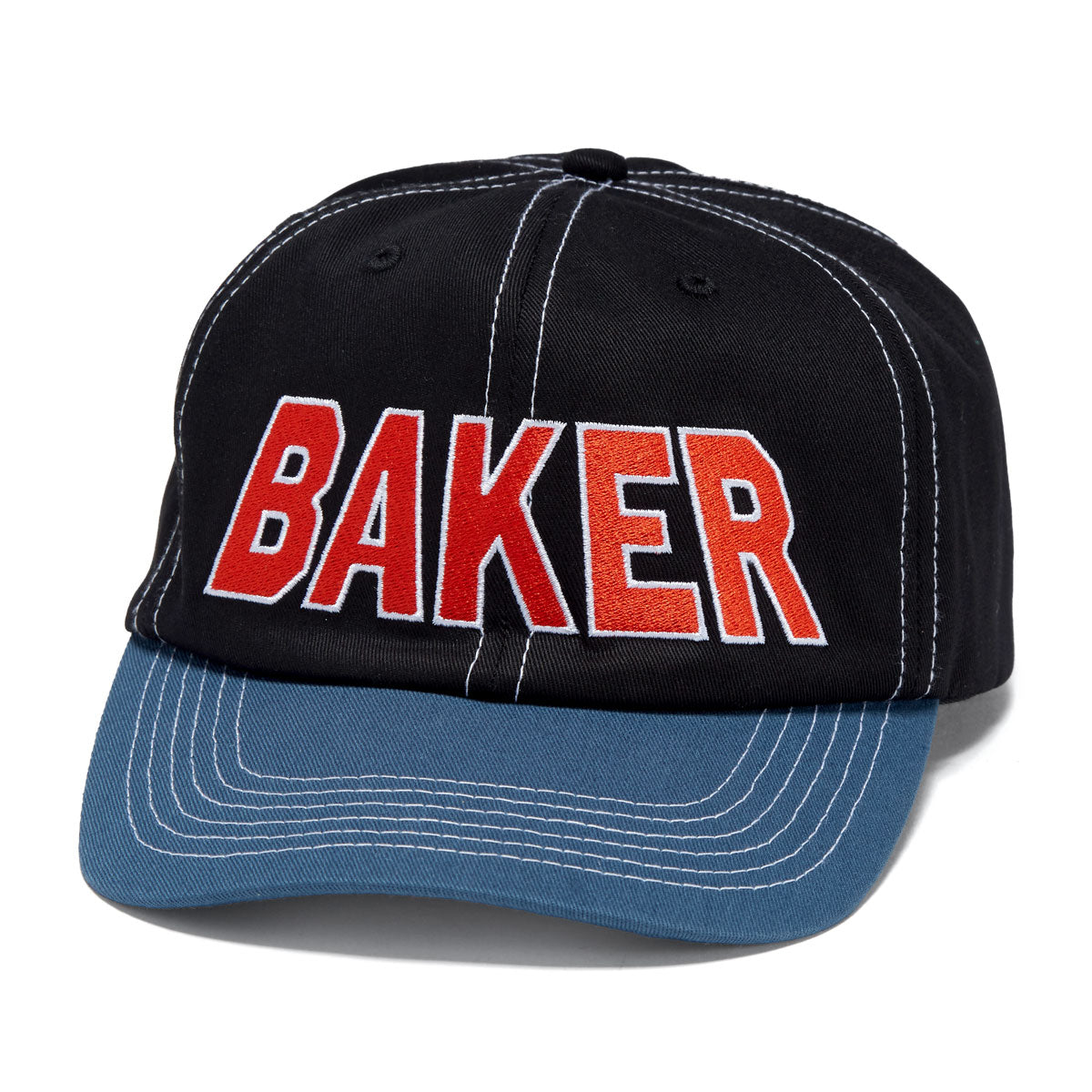 Baker Allegiance Snapback Hat - Black/Blue image 1
