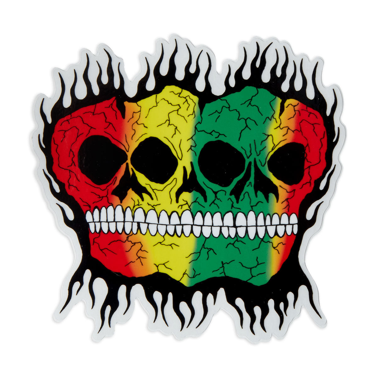 Baker Rasta Skull Sticker - Multi image 1