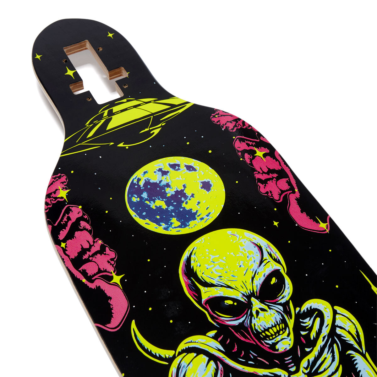 Daddies Mall Poster Blacklight Drop Thru Longboard Complete - Black/Glow image 4
