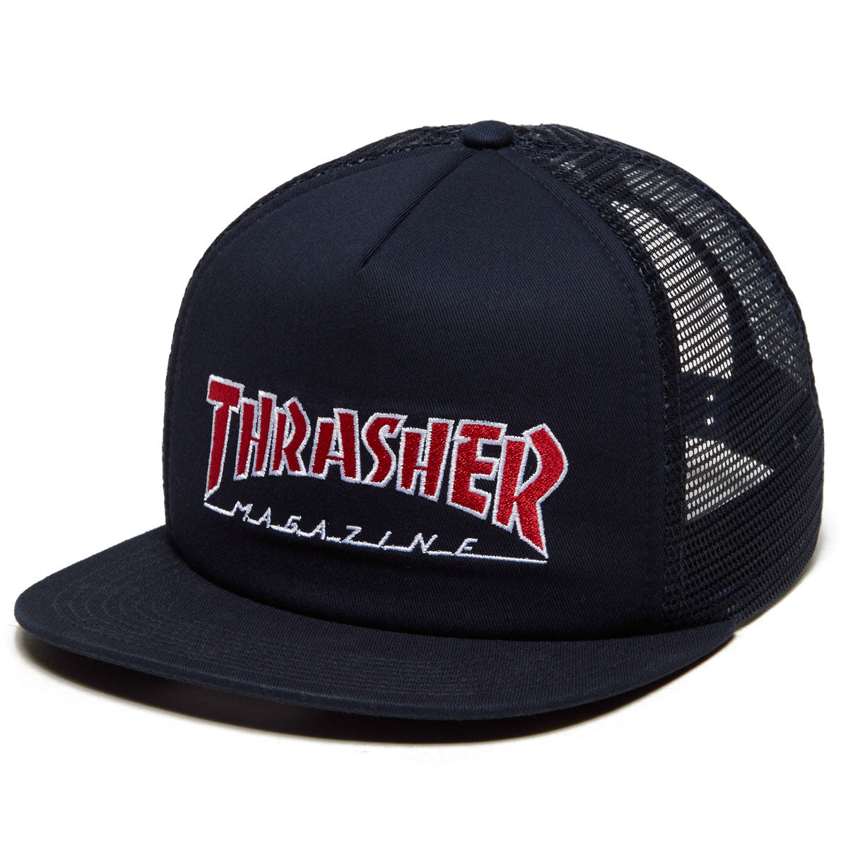 Thrasher Outlined Trucker Hat - Navy image 1