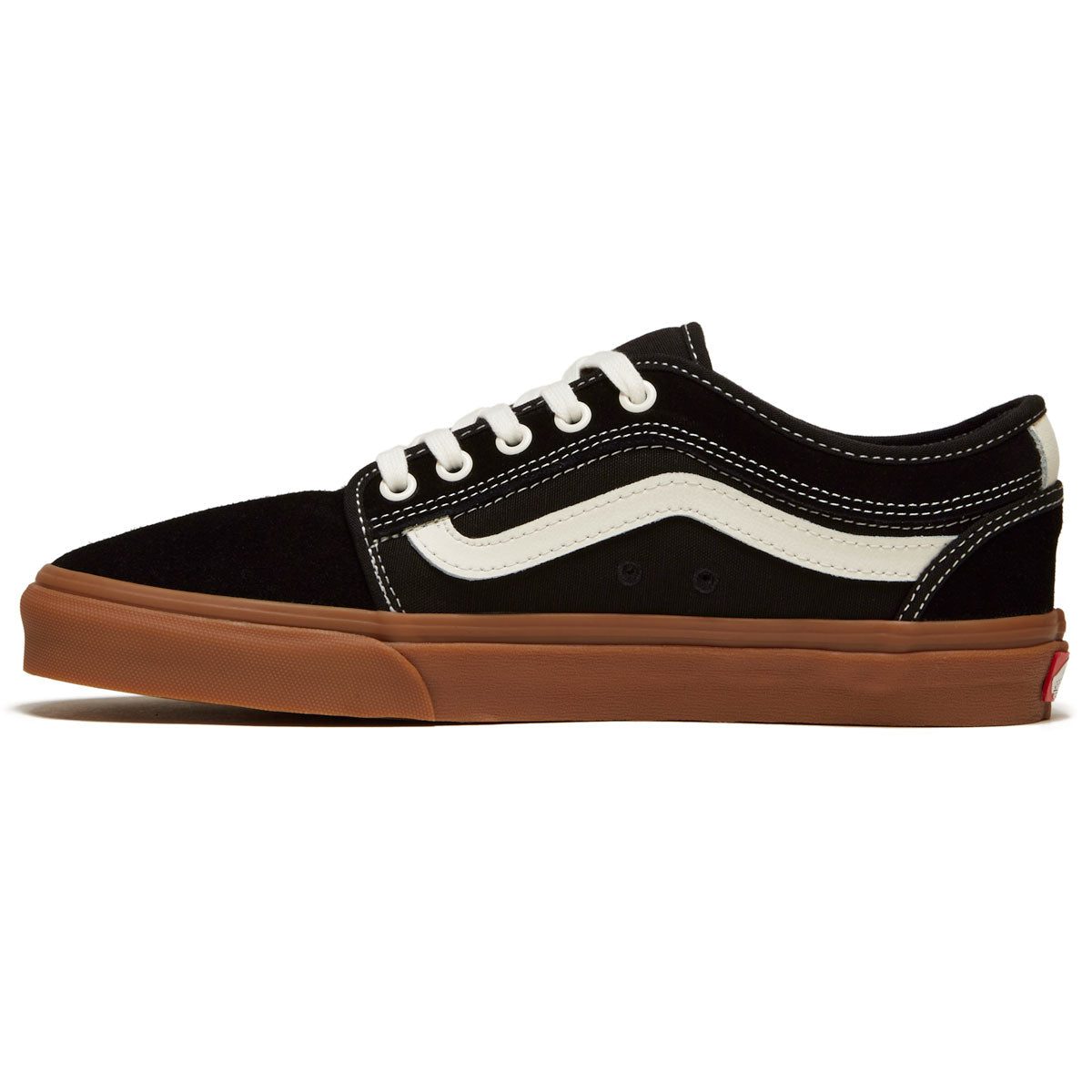 Vans Chukka Low Sidestripe Shoes - Black/Gum image 2