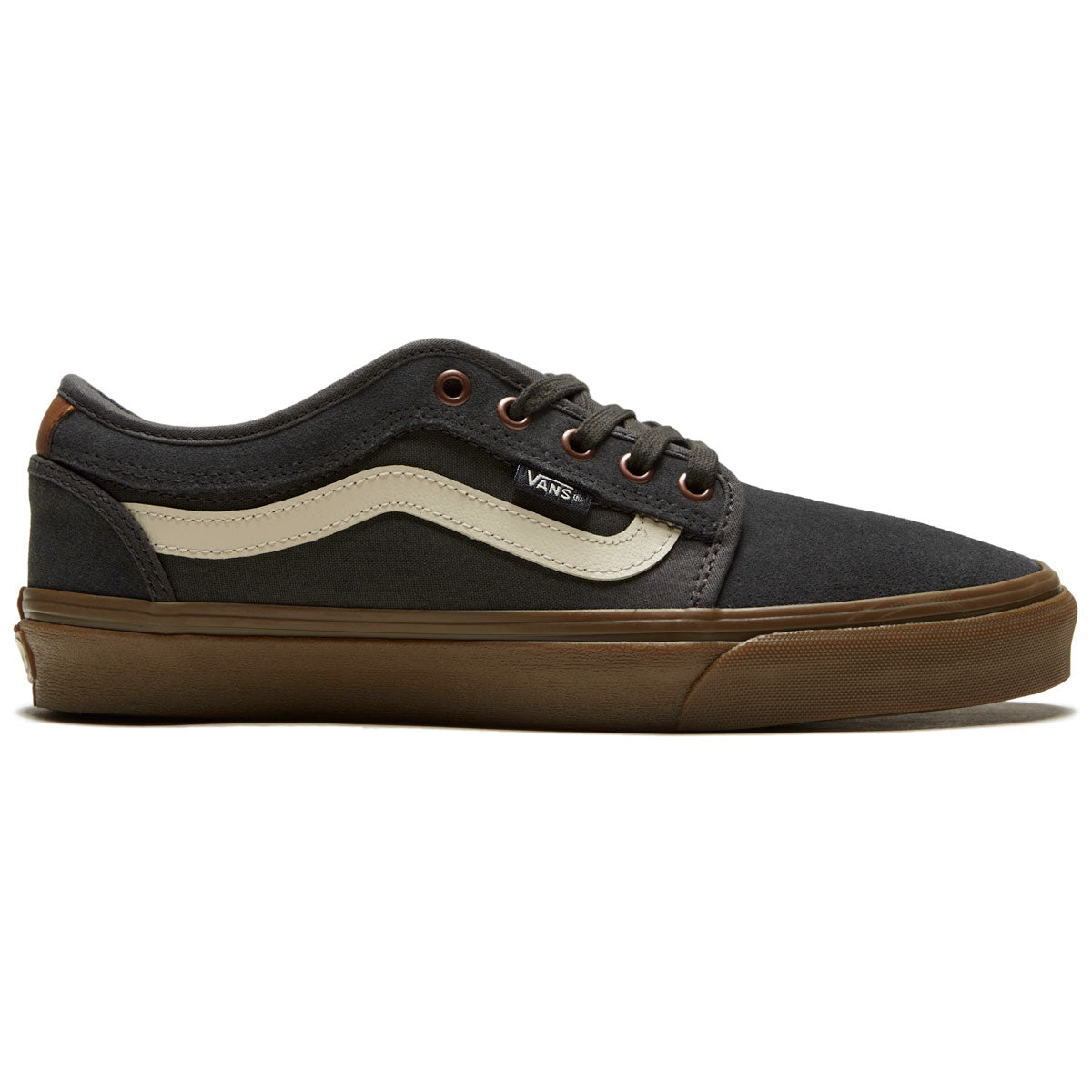 Vans Chukka Low Sidestripe Shoes - Herringbone Dark Grey/Gum image 1