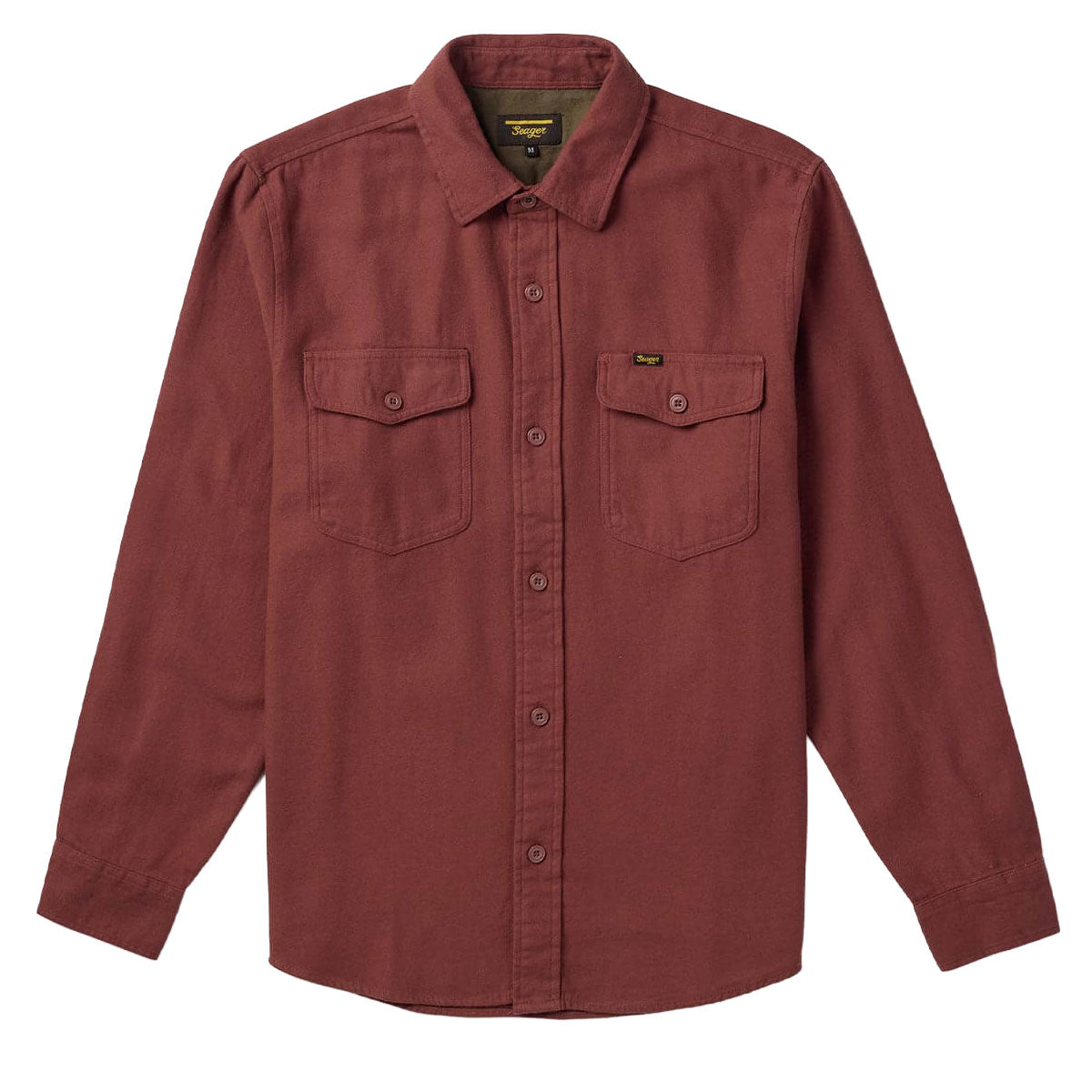 Seager Calico Flannel Solid Shirt - Red Rock image 1
