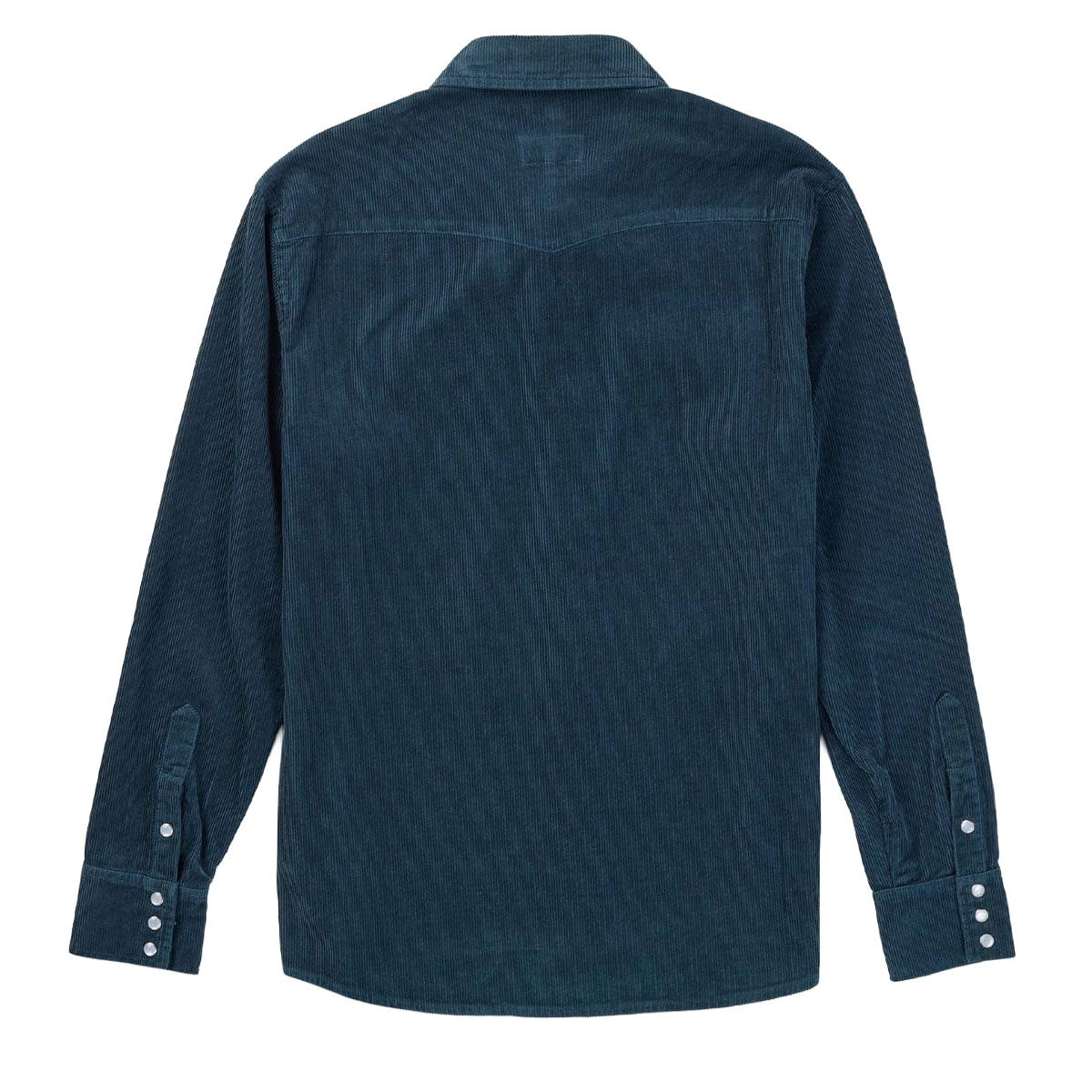 Seager Reagan Long Sleeve Pearl Snap Corduroy Shirt - Stormy Blue image 4