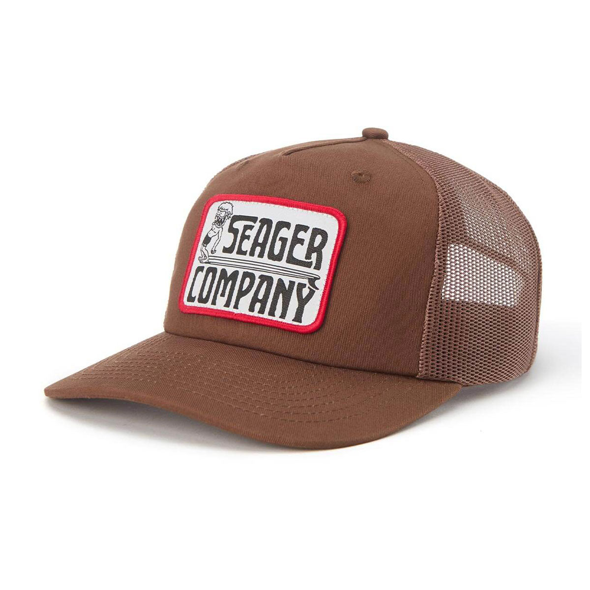 Seager Pocket Creep Trucker Snapback Hat - Brown image 1