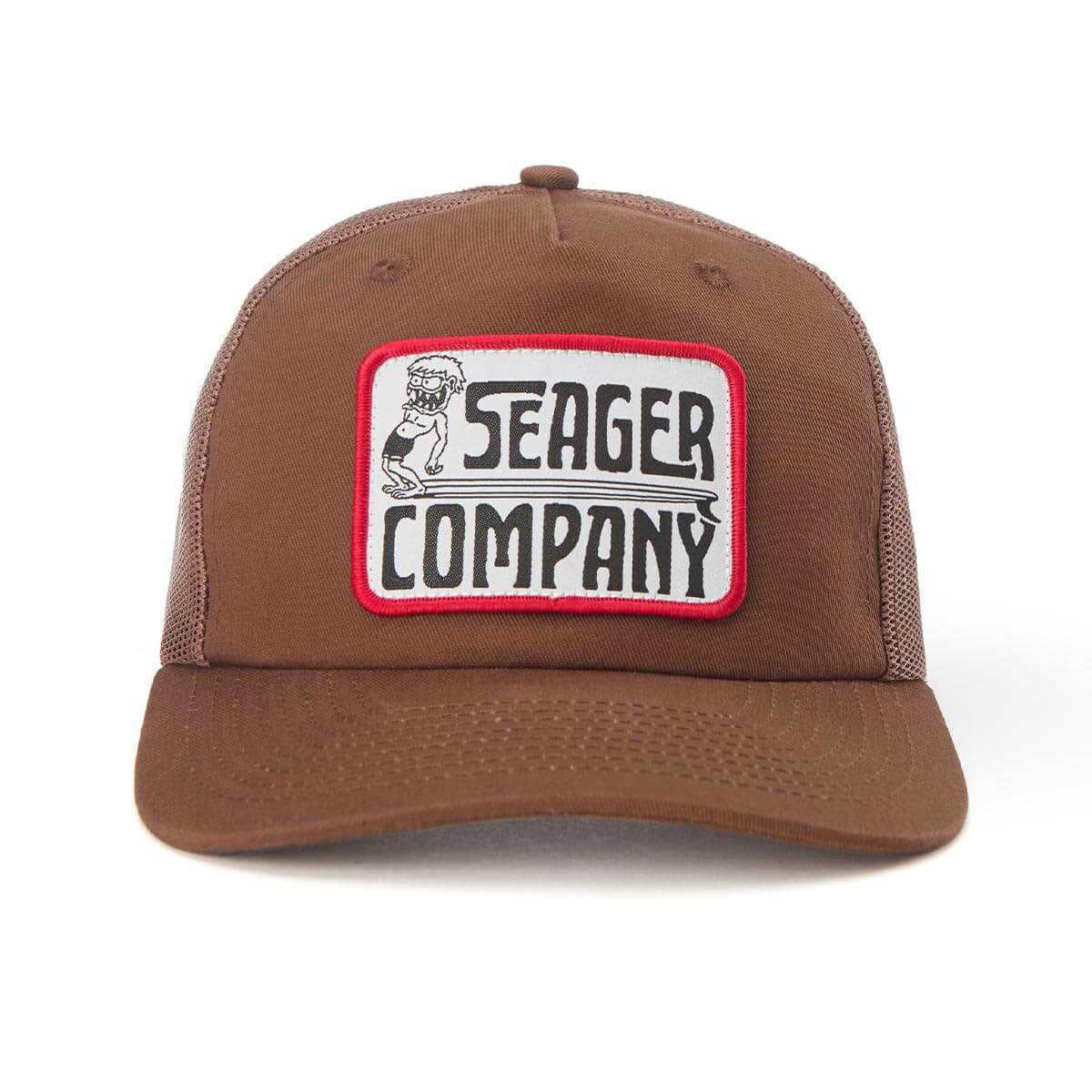 Seager Pocket Creep Trucker Snapback Hat - Brown image 3