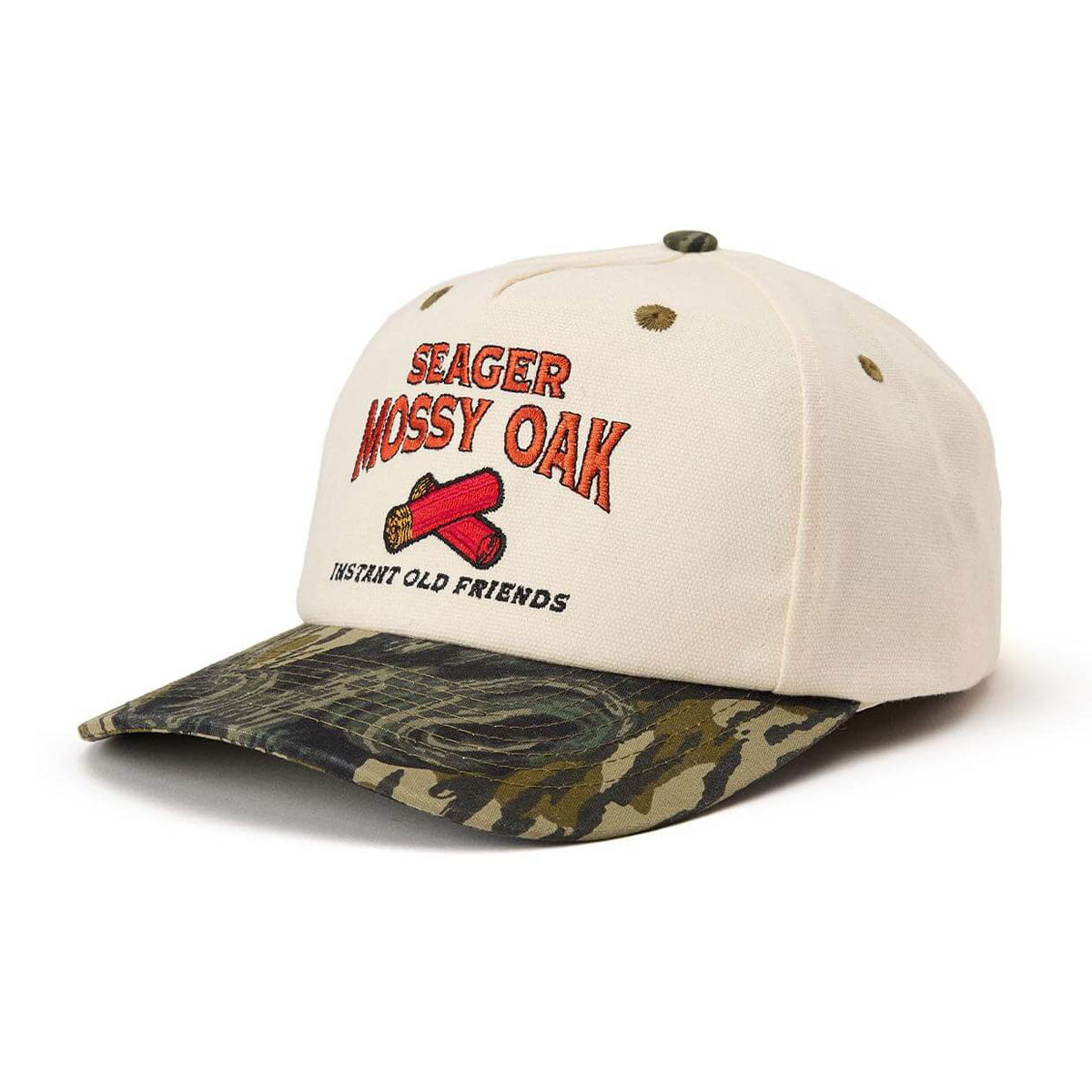 Seager MO Gone Hunting Snapback Hat - Cream/Camo image 1