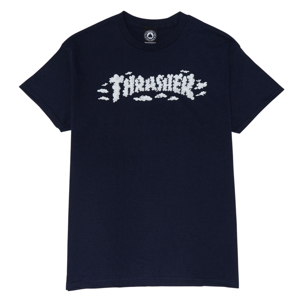 Thrasher Clouds By Spanky T-Shirt - Navy image 1