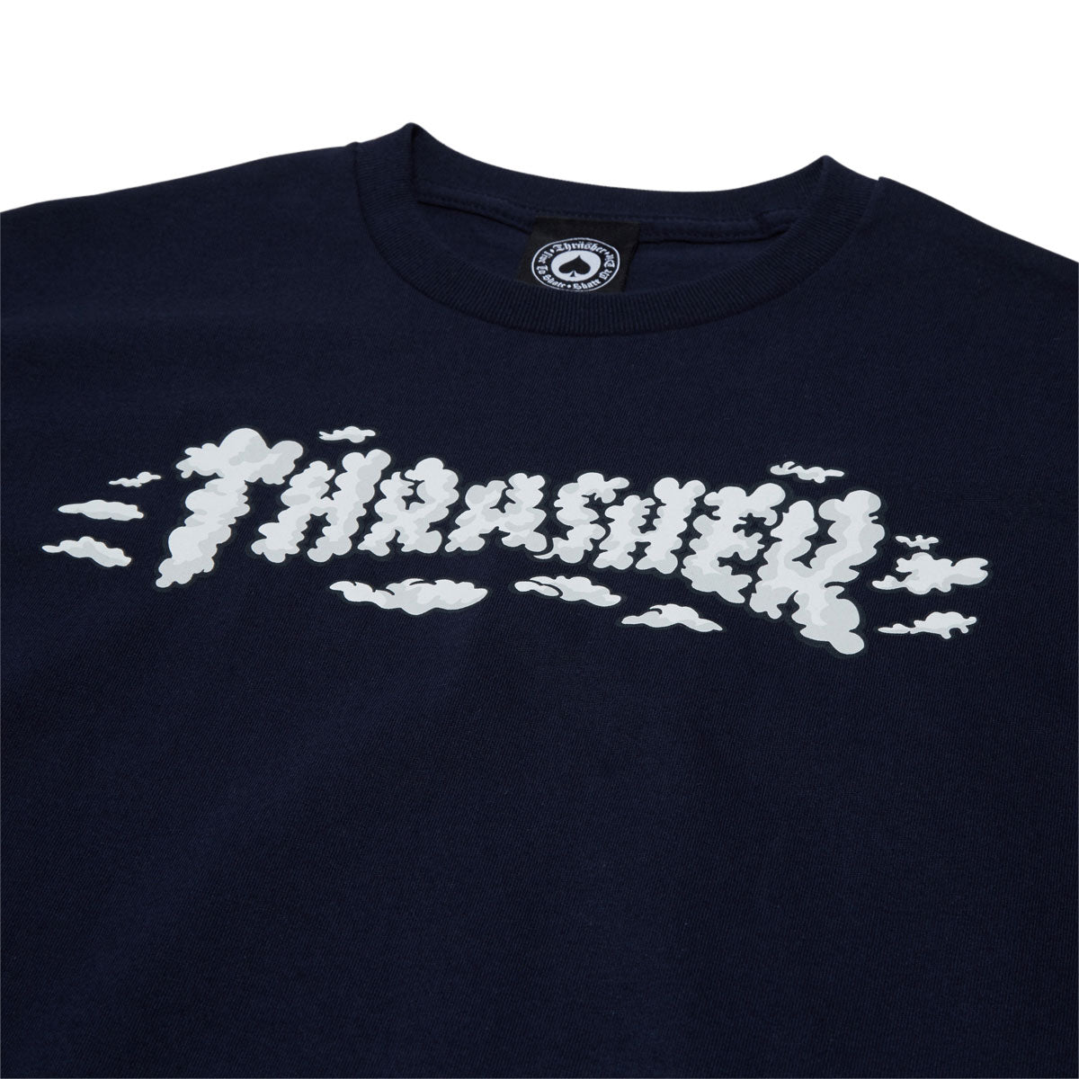 Thrasher Clouds By Spanky T-Shirt - Navy image 2
