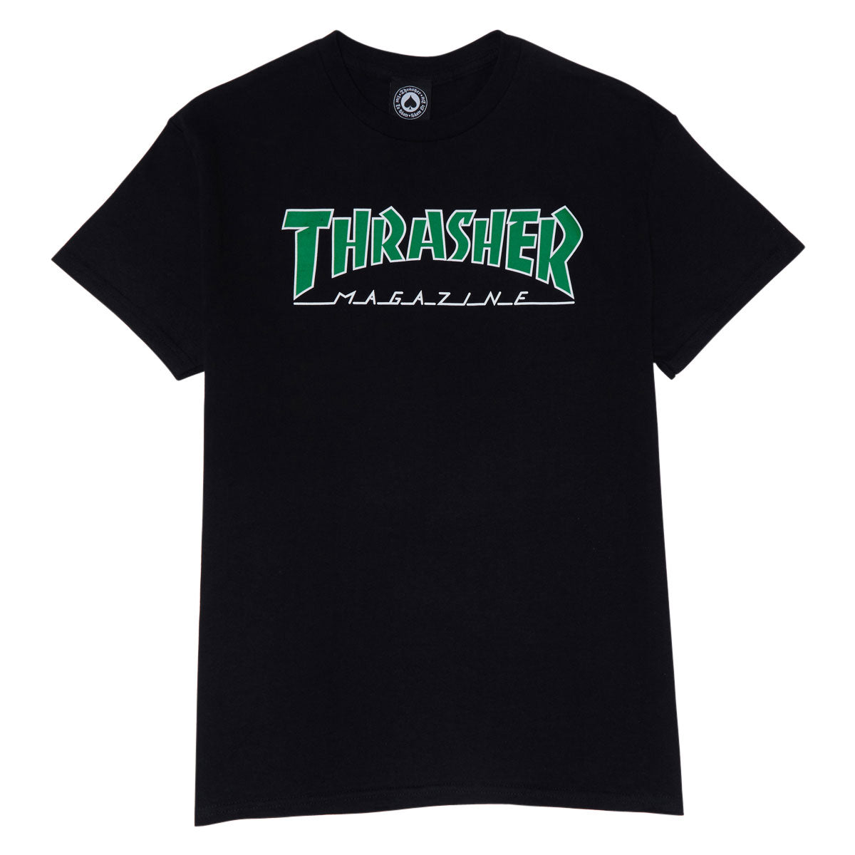 Thrasher Outlined T-Shirt - White/Green image 1