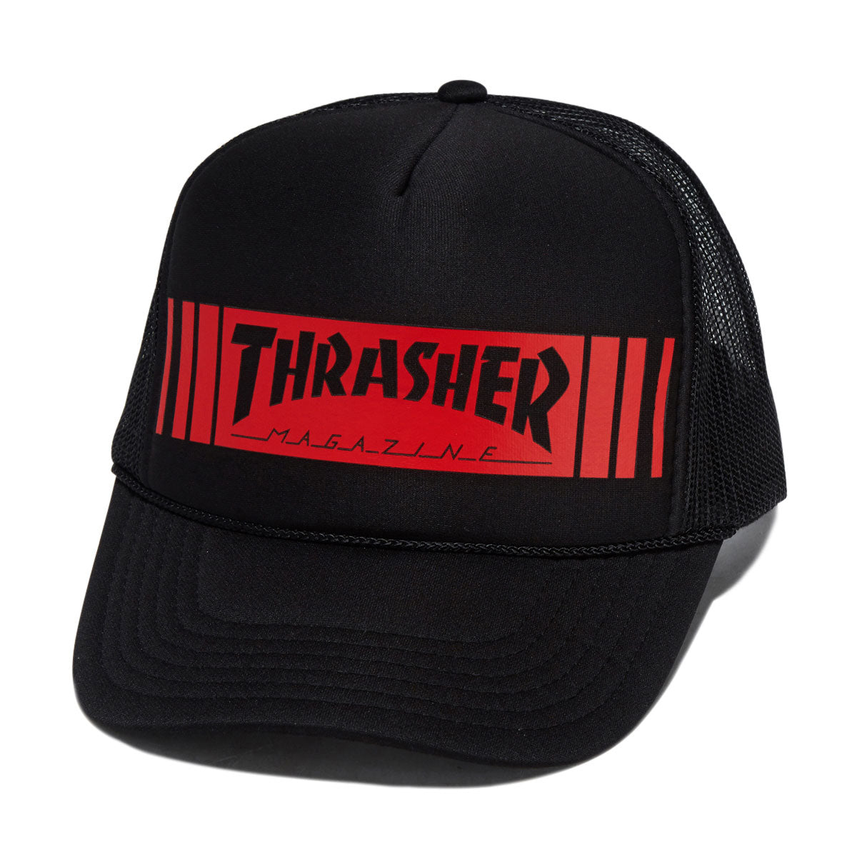 Thrasher Bar Trucker Hat - Black/Black image 1