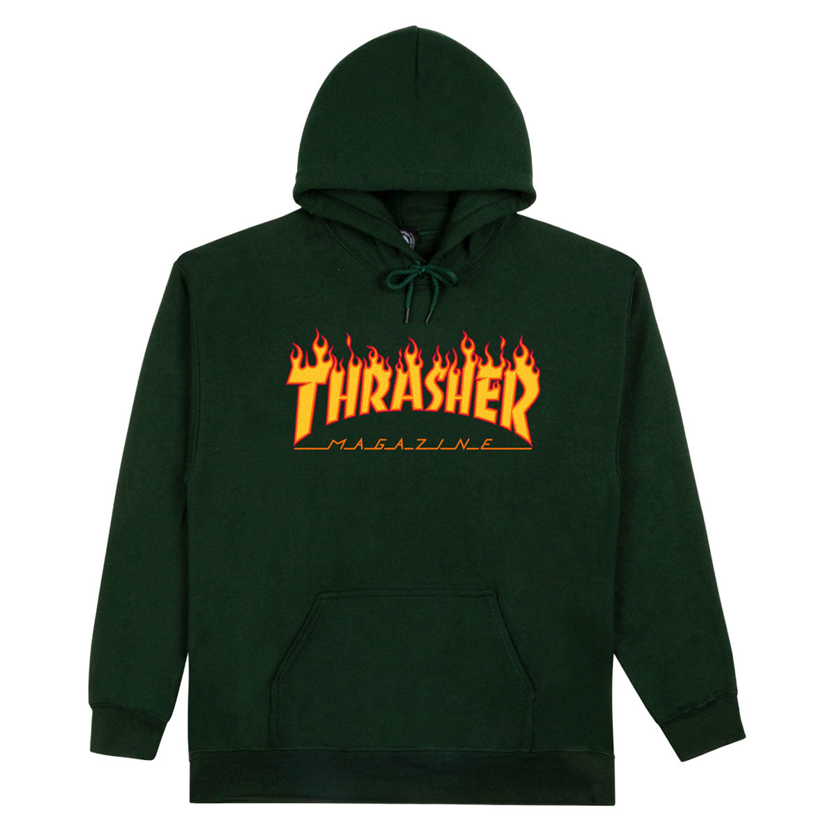 Thrasher Flame Hoodie - Forest Green image 1
