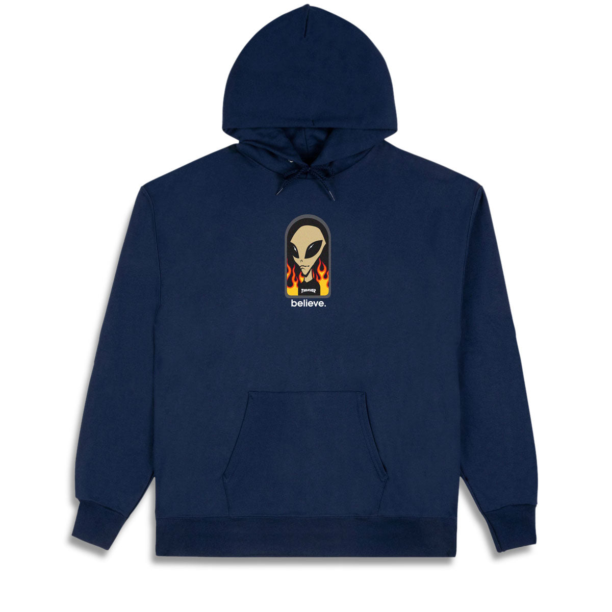 Thrasher Believe Hoodie - Navy image 1