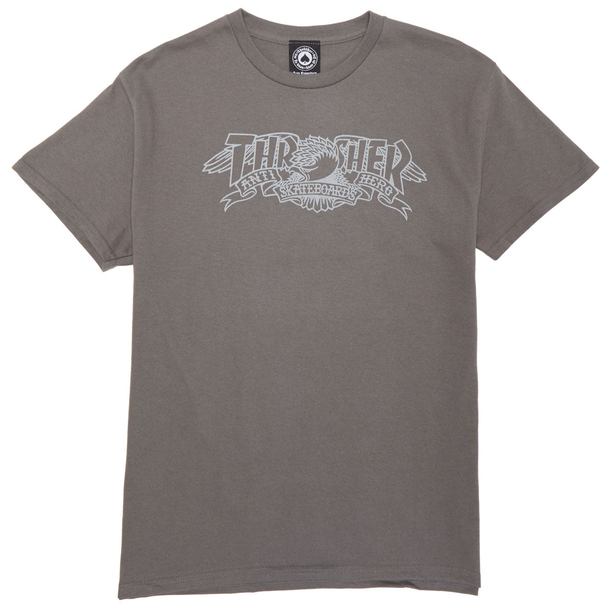 Thrasher x Anti-Hero Mag Banner T-Shirt - Charcoal image 1