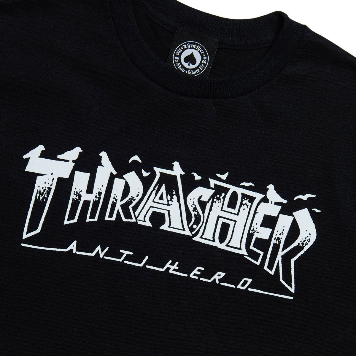 Thrasher x Anti-Hero Pigeon Mag T-Shirt - Black image 2