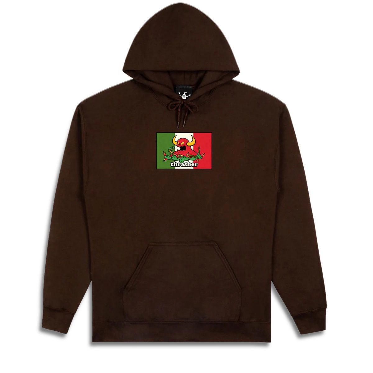 Thrasher x Toy Machine Hecho Hoodie - Dark Chocolate image 1