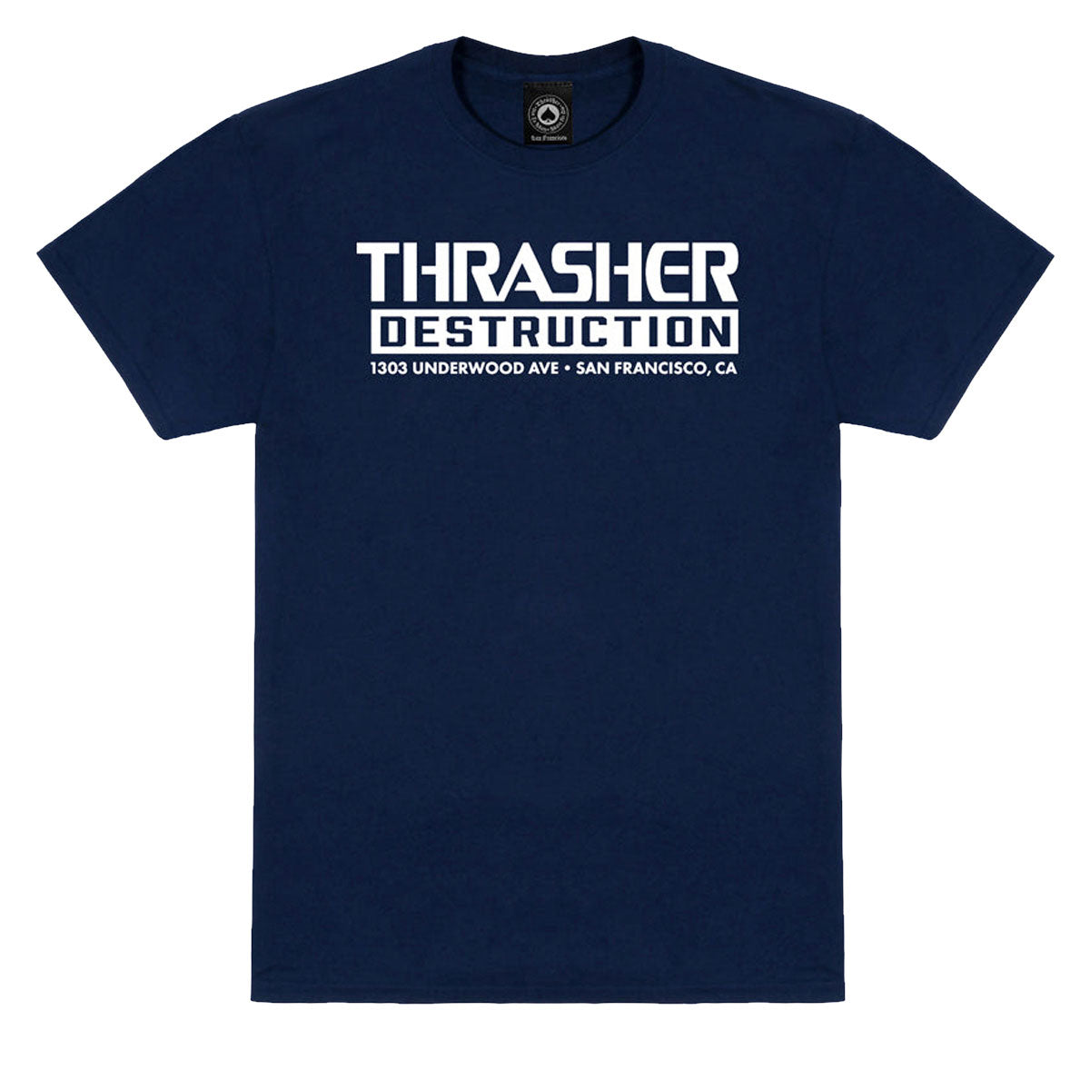 Thrasher Destruction T-Shirt - Navy image 1