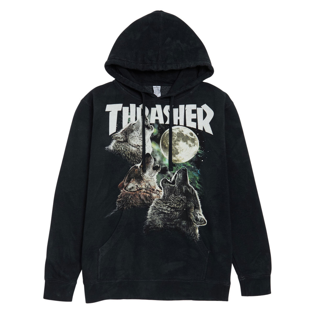 Thrasher Wolves Hoodie - Washed Black image 1