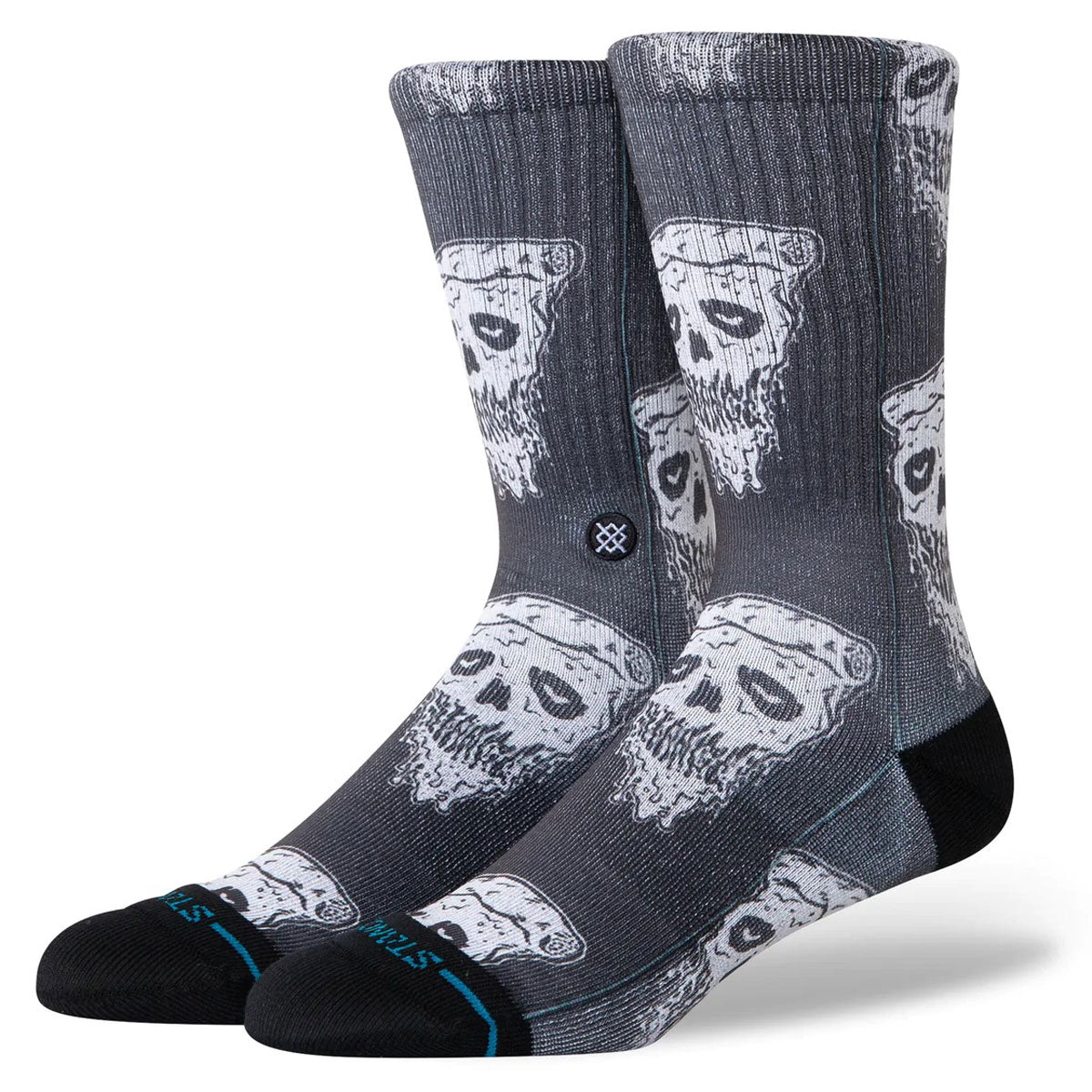 Stance Pizza Face Socks - White/Black image 1